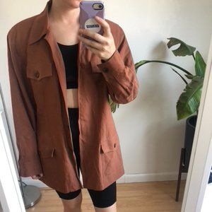 Oversized Linen and Silk Light-Weight Jacket